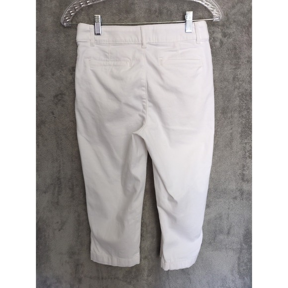 St John's Bay White Capri Pants Cropped Casual Everyday Size 4 - Picture 5 of 8